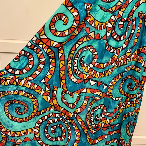 MAGARI Made In Italy Swirl Print Slip Maxi Dress Size M - Picture 5 of 13